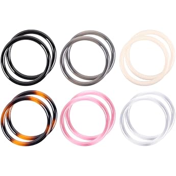 Round Handbag Handles 12 Pieces Replacement Handbag Handles Round Handbag Handles Solid Resin 6 Colours Bag Handles for Handmade Beach Bag Handmade Straw Bag Purse