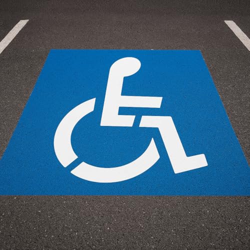 Handicap Parking Stencil 36x36 Inch Handicap Symbol 1mm Thick