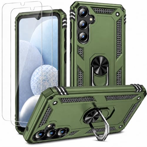 Coque Samsung A14 5G militaire avec anneau de support et vitre