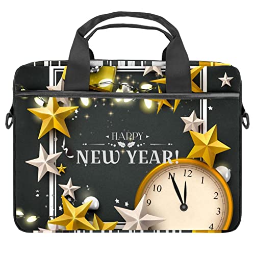 Sac ordinateur portable 13 à 14.5 pouces multicolore à motif d'horloge de Noël