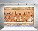 Laeacco 7x5FT Egyptian Mural Photography Background Ancient Egypt Mythology Egyptian Gods and Pharaohs Hieroglyphic Carvings Wall Ancient Temple Background Murals Adult Photo Portrait Shoot Prop