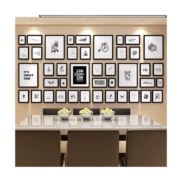 Multi-Bilderrahmen Wandset Groß Multi-Bilderrahmen Wandset 42-teilig Massivholz Foto Sammlung Rahmen Galerie Foto Wand…