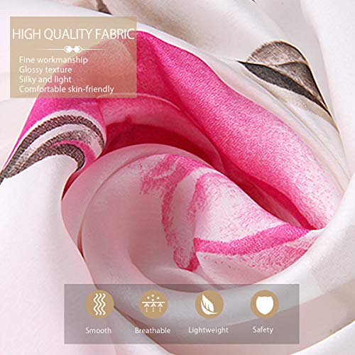 Silk Scarf Women Flower Printed Fashion Elegant Style Long Soft Shawl Wrap Warm Scarf Sunscreen Shawl All Season2