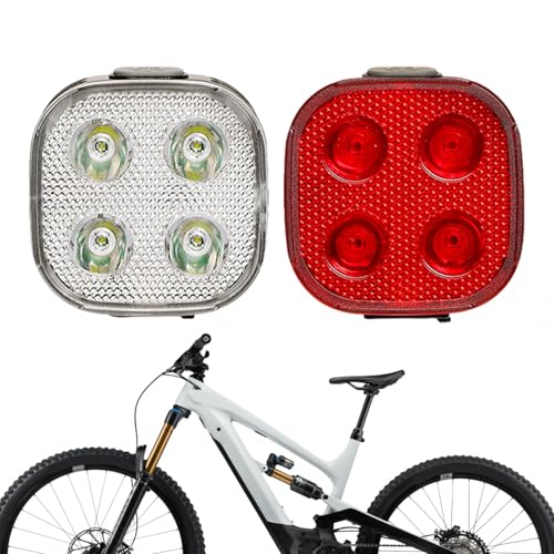 Faro Avnt para bicicleta, lámpara de alta luminosidad, para todas las estaciones, kit de iluminación y trasera para bicicleta, para urbano, senderismo, montaña, desplazamiento, exploración