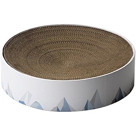 pidan Cat Scratch Bowl Cat Cardboard Pad for Indoor Cats Lounge - Round Cat Scratcher Couch Bed with Geometric Pattern Cover