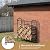 AUGOHCMIL Firewood Rack 4FT Heavy Duty Metal, Outdoor Indoor Log Holder Stand for Fireplace Wood Storage, Wood Pile Stacker Organizer for Patio, Black