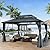 Zolyndo 10x13ft Cedar Wood Outdoor Hardtop Gazebo with Mosquito Nettings and Curtains, Solid Wooden Framed Gazebo with 2-Tier Waterproof Polycarbonate Roof for Patio, Backyard, Deck and Lawns, Black