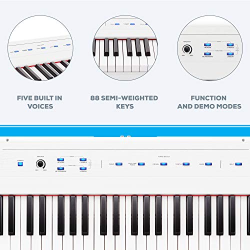 Alesis Recital White – Piano Numérique de Couleur Blanche & M-Audio SP-2 – Pédale de Sustain Universelle de Type Piano… - Les Beatles, Paul McCartney, John Lennon, RIngo Starr, George Harrison Alesis Recital White - Piano Numérique de Couleur Blanche & M-Audio SP-2 - Pédale de Sustain Universelle de Type Piano… – Image 5