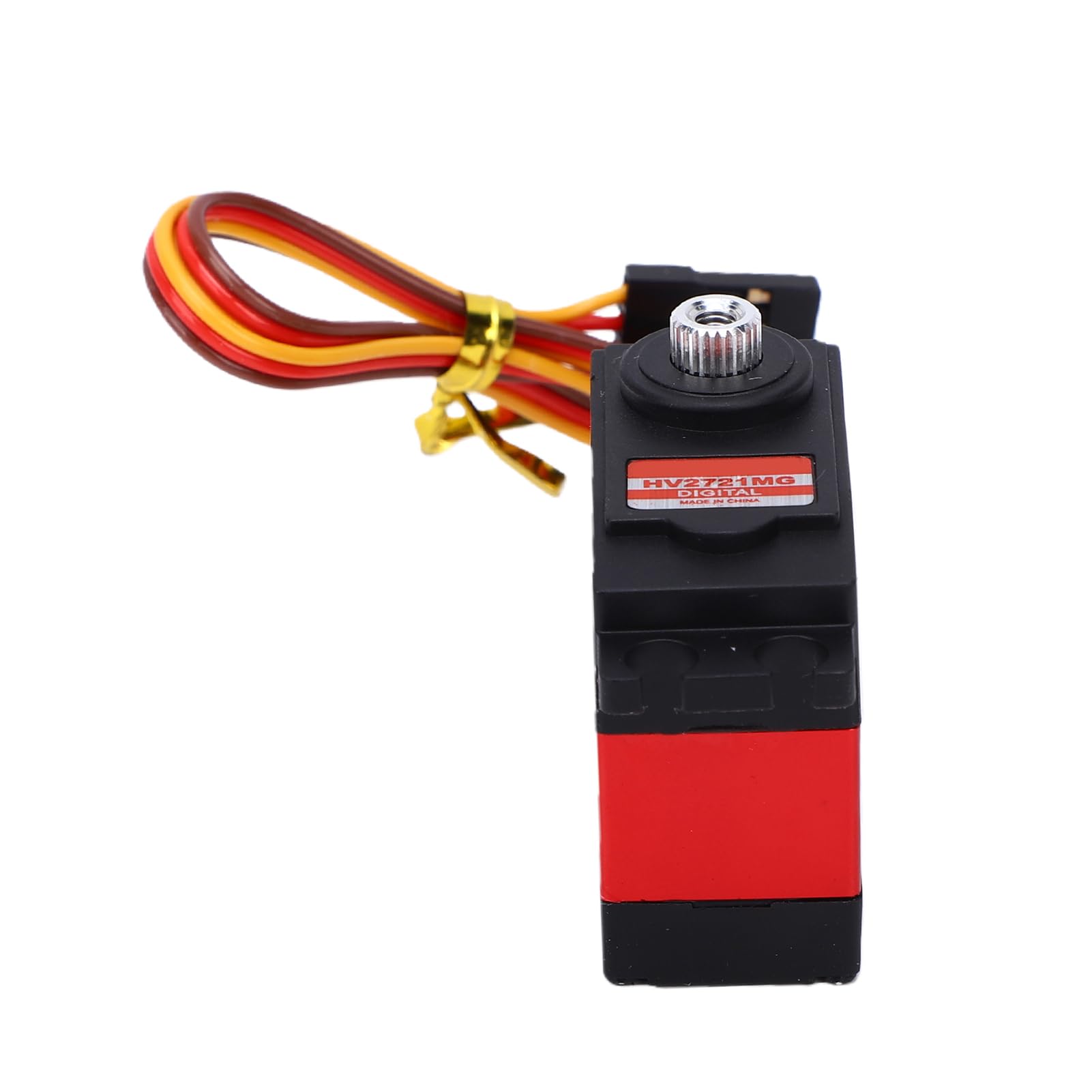 AMONIDA Servo RC Digital de Engranaje de Metal de Alto par para RC Modelo de Coche Robot Brazo Avión IP67 Motor sin Núcleo a Prueba de Lluvia - Adecuado para Robótica, Drones Color: Negro y Rojo