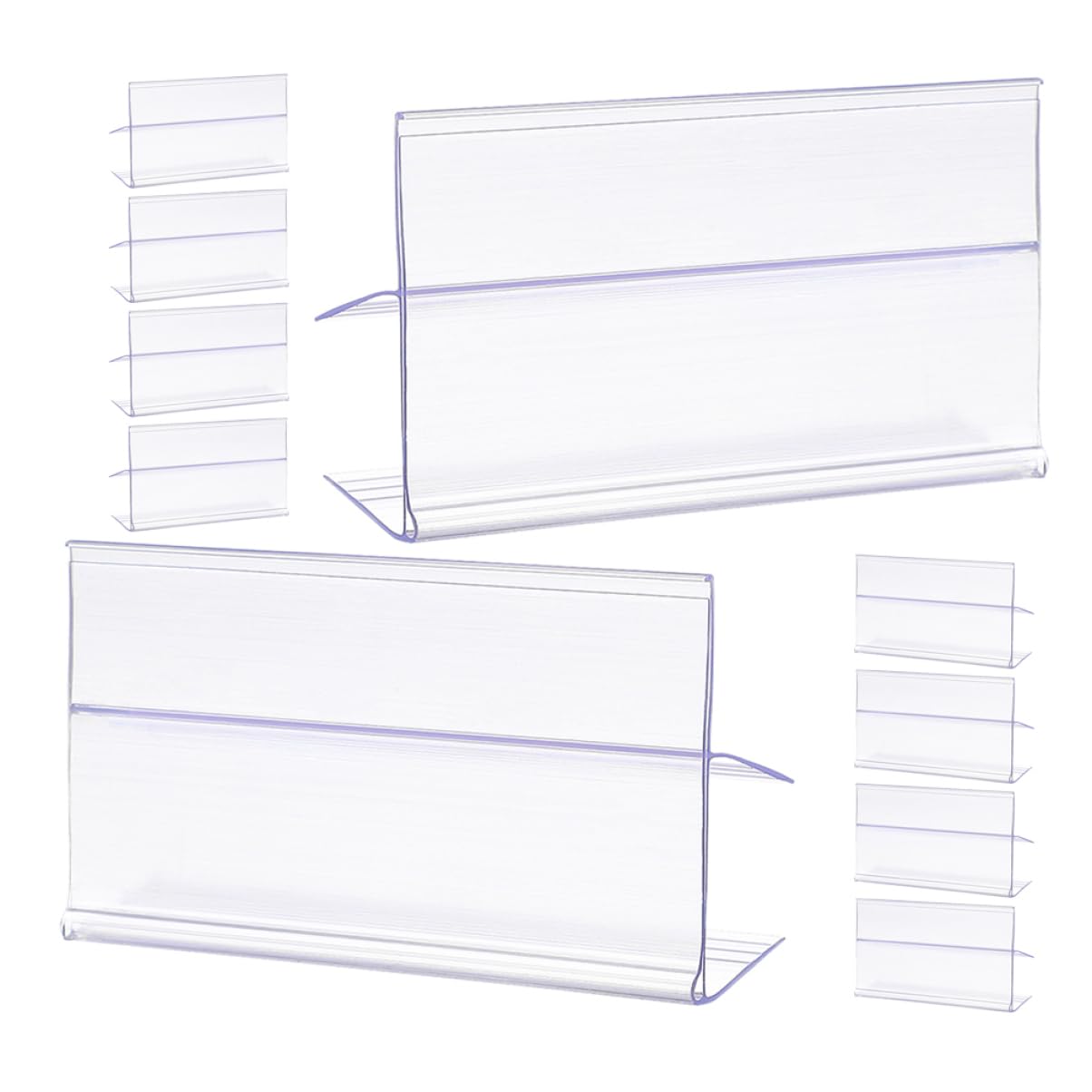 100pièces Porte-étiquettes Transparent Pour Étagère Lot De Supports Affichage De Prix Pratique Pour Supermarchés Et Magasins Pour Fruits Et Légumes Conception Stable Et