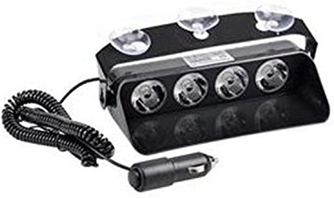 Wecade® Super Bright 12w 4leds Car Truck Emergency Strobe Flash Light Windshield Warning Light Dc 12v-24v (Blue)