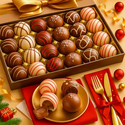 Image of WINNI - Luxury 24 Pcs Truffle Chocolates Gift Pack | Belgian Dark Chocolates Gift | Handmade Celebration Chocolate Gift Box For Birthday, Partner, Anniversary, Valentine's Day, Girls, Boys, Couple, Girlfriend, Boyfriend, Kids | Imported Chocolate Bouquet | Return Gift Hamper