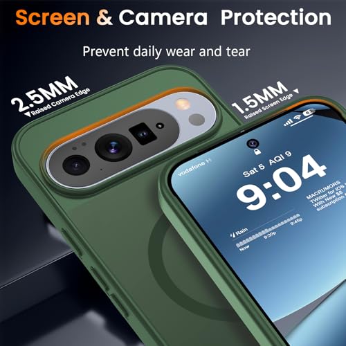 Image of WRJ Magnetic for Google Pixel 11 /11 Pro Case+Screen Protector, Green