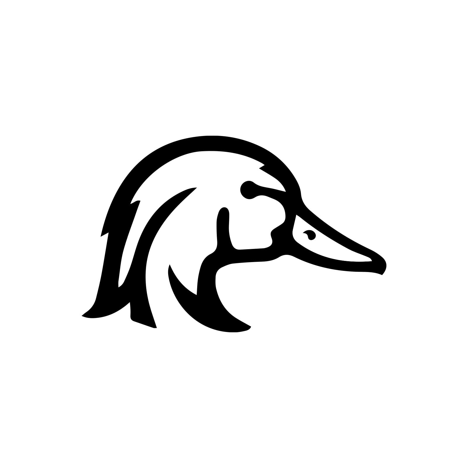 Wooden Duck Sticker Vinyl Decal Notebook Car Window Laptop 5"x 3.25" (Black)