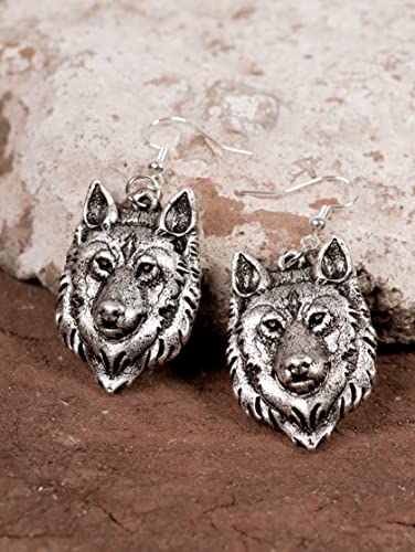 HAQUIL Alpha Wild Native Wolf Pendant Dangle Drop Earrings Jewelry Gift for Women3