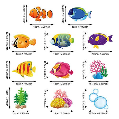 30 Pcs Tropical Fish Hanging Swirls Under The Sea Party Decorations Ceiling Decor For Boys Girls Kids Ocean Themed Party Mermaid Creatures Baby Beach Party Supplies Under The Sea Decor (Fish Style) #TOP1