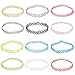 JANE STONE 12PCS 90s Vintage Black Choker Necklace Set Stretch Gothic Tattoo Jewelry(Fn1450-all)