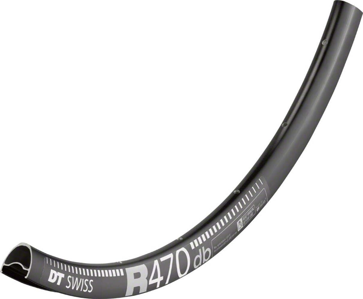 DT Swiss R 470 700c Tubeless-Ready Road Disc Rim: 24h, Black