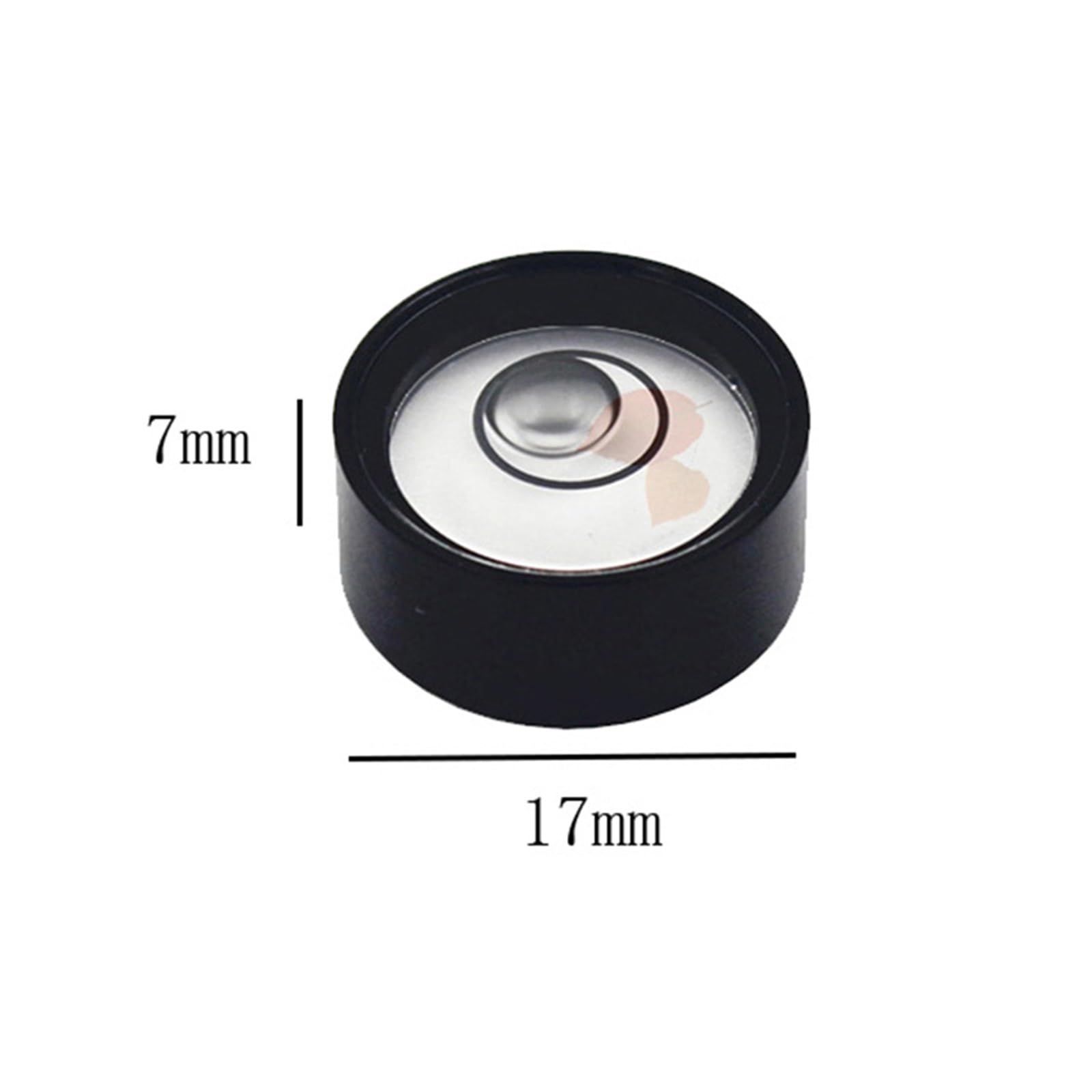 1 szt. przezroczysta okrągła metalowa poziomica bąbelkowa średnica 17 mm 18 mm poziomy płaski element przyrządu pomiarowego do poziomowania wody