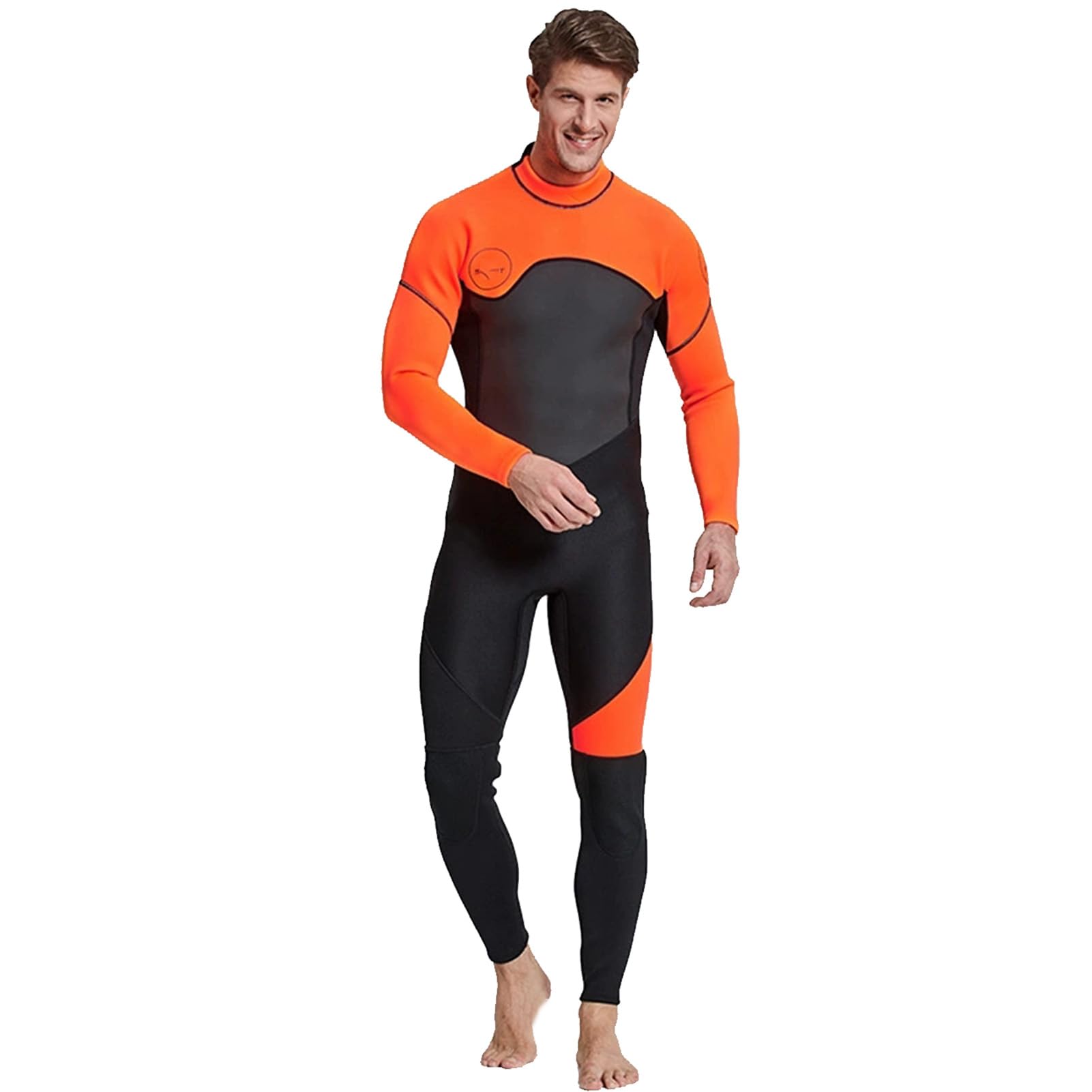 3MM Einteiliger Neoprenanzug Herren Langarm Sonnencreme Warmer Tauchanzug Kältebeständiger Anti-Qualle Zum Surfen Schnorcheln