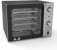 Forno Turbo Convector Elétrico Smart Basic 4 Esteiras Preto e Painel Inox FCSB4E - Venâncio 220V