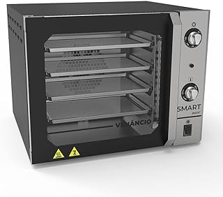 Forno turbo convector elétrico smart basic 4 esteiras preto e painel