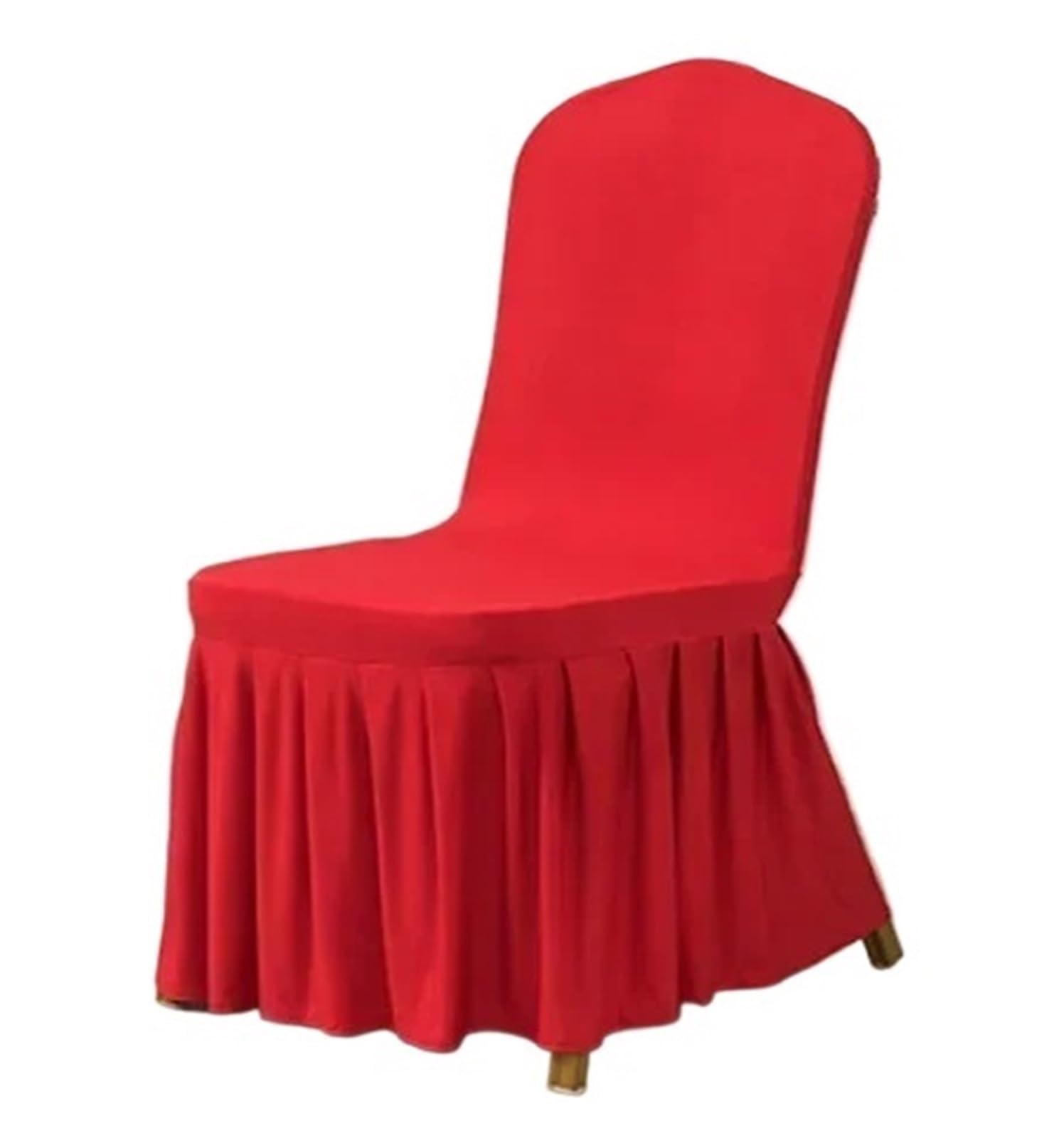 Hussen für Stühle 100 Stück Faltenrock-Stuhlhussen Spandex Party Hochzeiten Bankett Polyester Stuhlhusse Hotel Home Decor Hochzeit Stuhlhussen(Red)