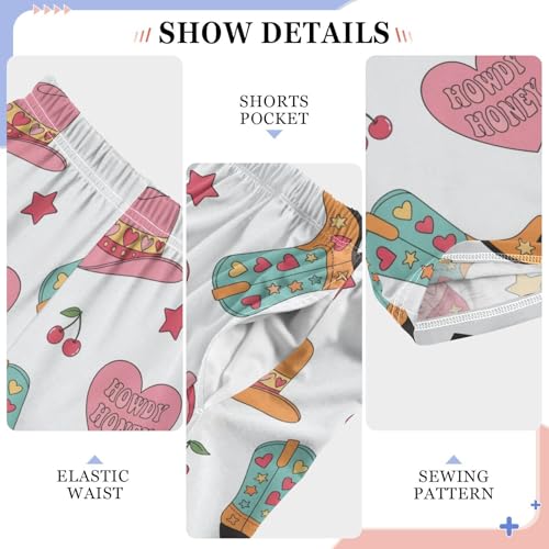 J JOYSAY Western Cowboy Boots Hat Heart Pajamas Pants Soft Long Pajama Bottoms Lounge Sleep Pants Size S-XL4