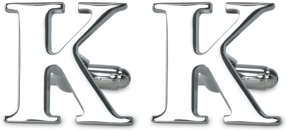 Silver Coloured Alphabet Cufflink (Letter K)
