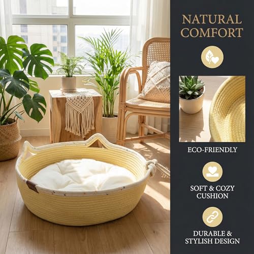 Nid pour chat avec coussin amovible : offrez-lui un sommeil doux et protecteur - 6