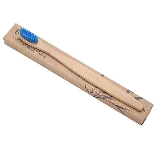 Cepillo de dientes de nylon suave 6 colores cepillos de dientes reciclables para el cuidado bucal de la persona (azul)