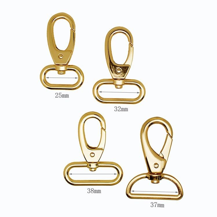 Swivel Clasps Hook, Snap Hook Swivel Clasp 9-25mm Multicolor 60 pcs(16mm Silver)