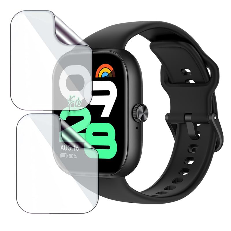 Image of 2 Pack | Smartwatch Screen Protector Guard for Redmi Watch Move | 1.85 inch | Flexible TPU Film, 9H Scratch Resistant, Bubble Free - Not a Tempered Glass