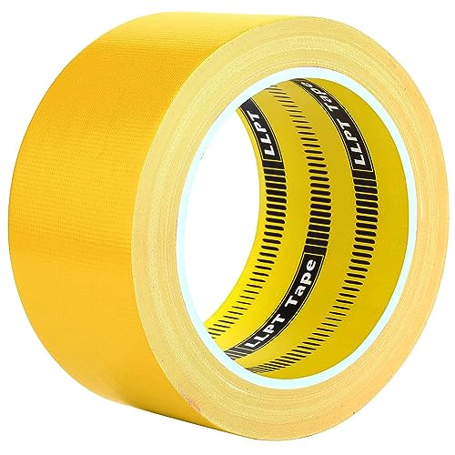 LLPT Cinta Adhesiva de Colores para Manualidades de Decoración Interior y Exterior 50MM x 14M 1 Rollos Amarillo (DT501YL)