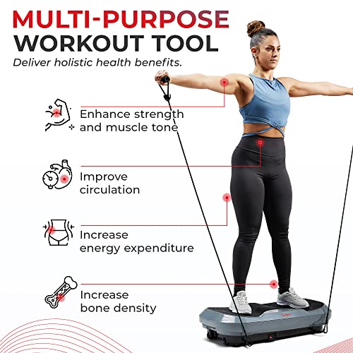 Image of Sunny Health & Fitness 2D /3D Vibration Platform Exercise Machine w / Remote