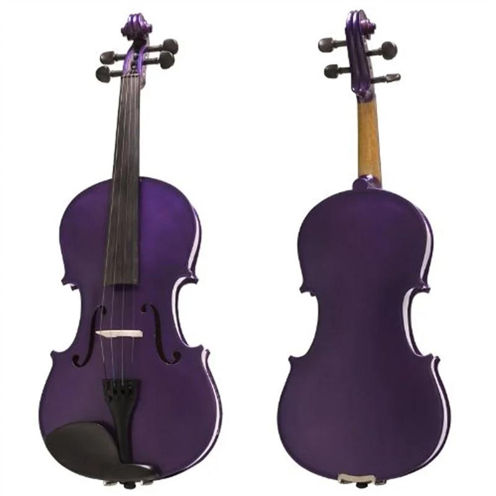 Violine 1/2 Größe Akustische Violine Lila Violine Geige + Bogen + Brücke + Gurt Tragetasche Für Anfänger