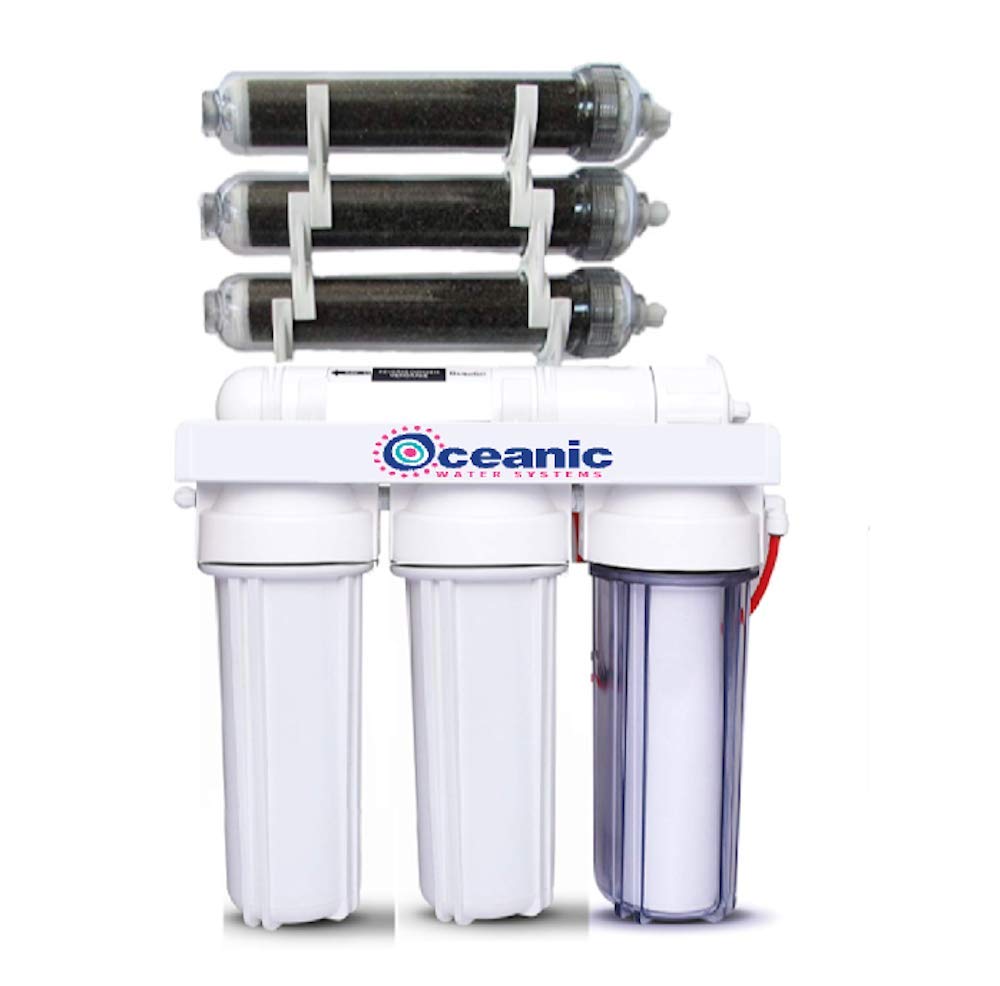 Oceanic Heavy Duty & High Capacity- 7 Stage Aquarium Reef & Deionization Reverse Osmosis Water Filtration System (RODI) - 100 GPD | 0 PPM/TDS | Water Dispenser for Fish Tank with Filter's Included