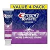 Crest 3D White Advanced Luminous Mint Teeth Whitening Toothpaste, Crest Toothpaste, 3.7 oz Pack of 4 – Helps Remove Surface Stains, Whitens Teeth, Strengthens Tooth Enamel, Protects Against Cavities