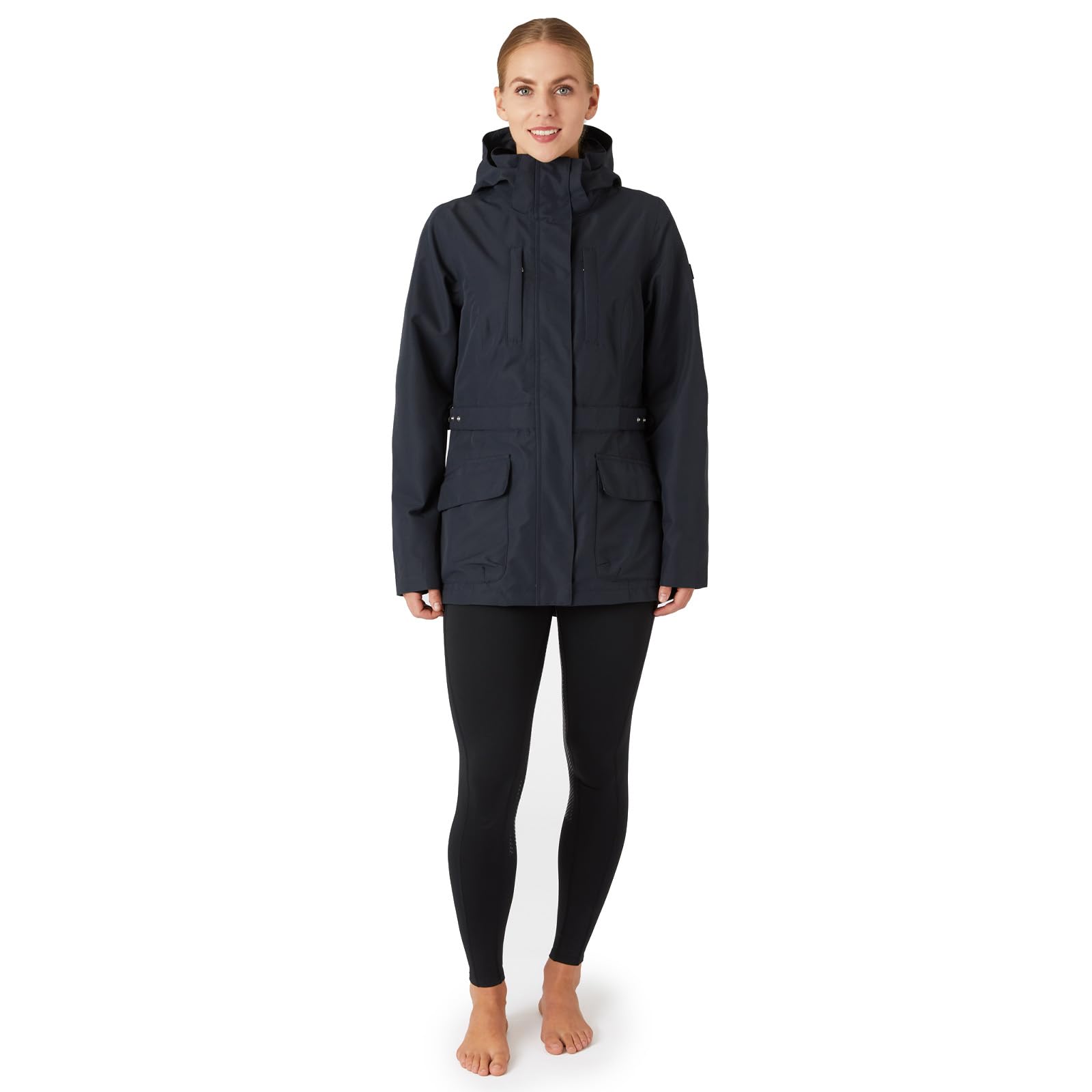 HORZE Damen Reitjacke Jadine, leichte Winterreitjacke wasserdicht und atmungsaktiv, Blau, 44