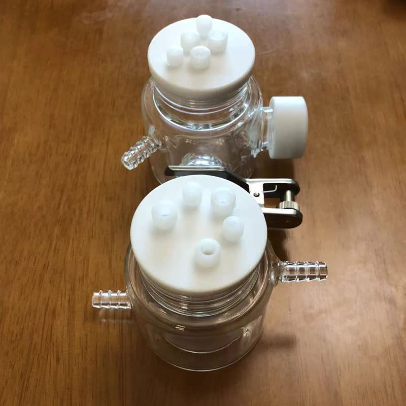H-Type Replaceable Membrane Water Bath Sealed photoelectrochemical Cell Quartz Light Window Electrolysis Device (250ml)