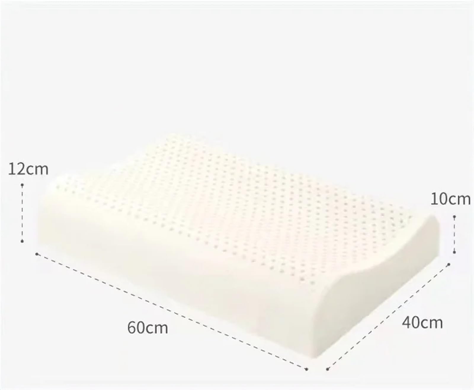 Almohada de látex Caucho Natural, Almohada for el Cuello, sueño no se colapsa, 6-12 cm Altura Opcional, Adecuada for Todas Las Edades(Height 12 cm)