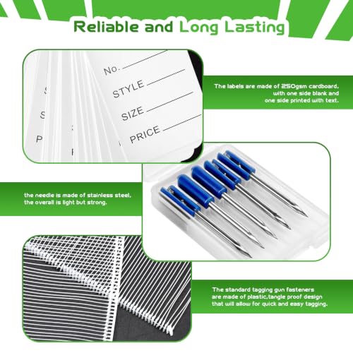 Image of Vmiapxo 5506 Pcs Clothing Tag Machine Kit,Label Applicator White Price Tag