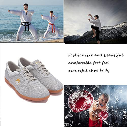 Unisex Martial Art Kung Fu Tai Chi Rubber Shoes,Traditional Kung Fu Tai Chi Wushu Shaolin Qi Gong Beijing Trainer Wing Chun Slipper Sneaker Footwear for Men Women,2