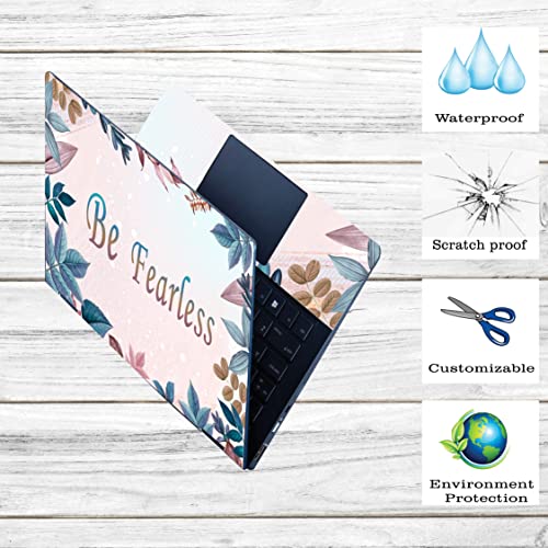 Image of Floral-D12 Top+Wrist Pad Vinyl Laptop Skin /Sticker /Cover for 17 to 17.3 Inches Laptops Laminated-Removable-HD Quality Compatible for Hp-Dell-Sony-Lenovo-Asus etc.(16.5x11 Inches)
