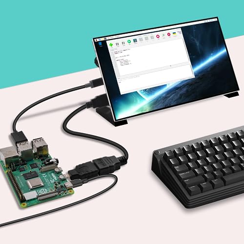 Image of GeeekPi 7-Inch Screen for Raspberry Pi, 1024x600 IPS LCD Display, HDMI Portable Monitor for Pi 5 /4B /3B+ /3B, Win11 /10 /8 /7, Free-Driver