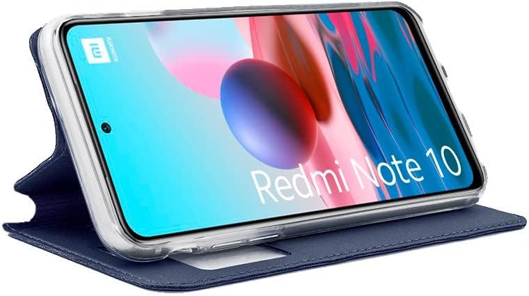 Cool Flip Cover Case for Xiaomi Redmi Note 10 / Note 10S Smooth Blue