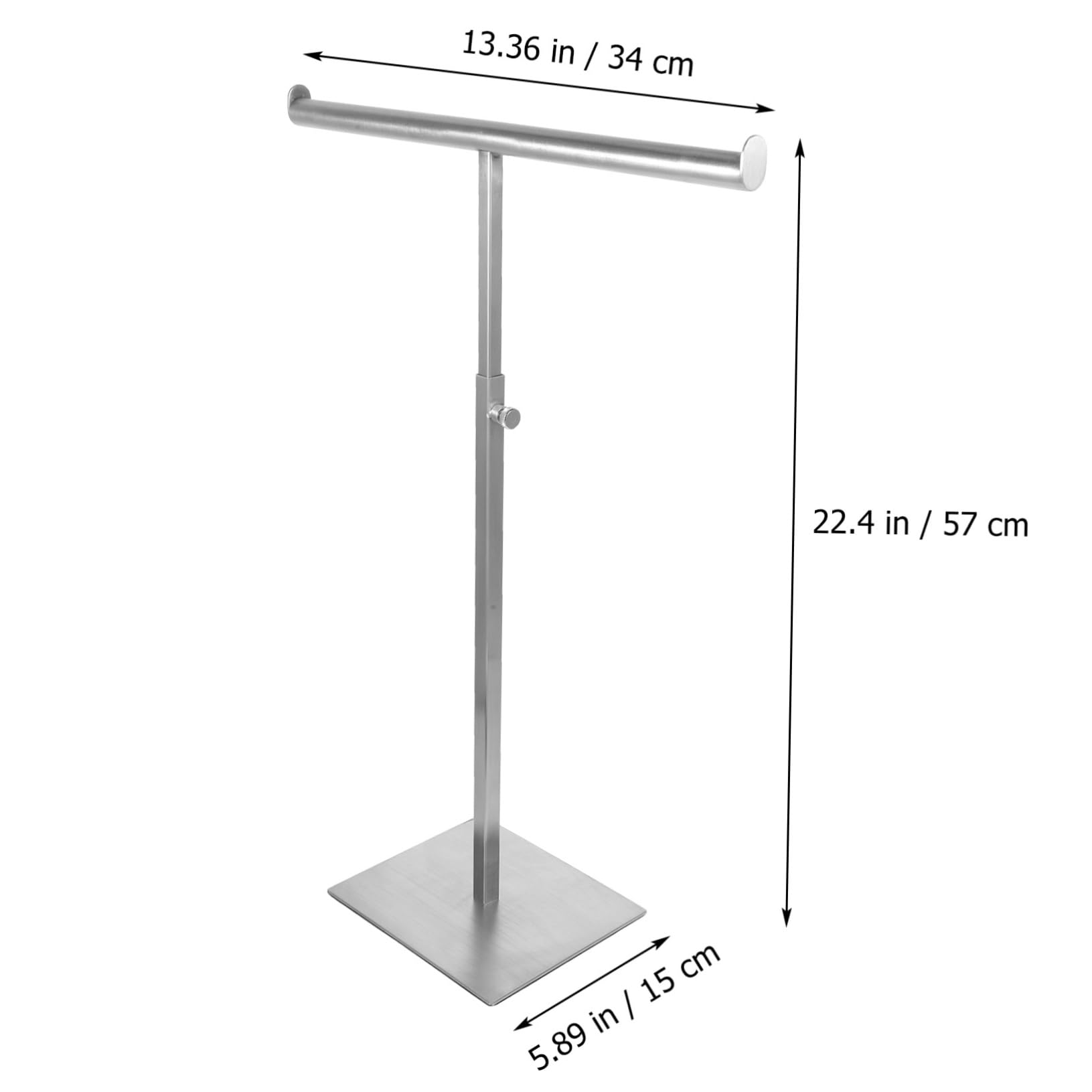 PRETYZOOM Adjustable Stainless Steel Bag Rack Display Stand for Purse Handbag Organizer