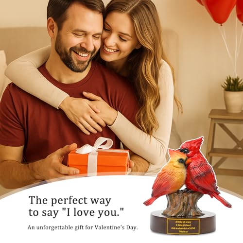 Estatua decorativa de cardinal para San Valentín miniatura 7