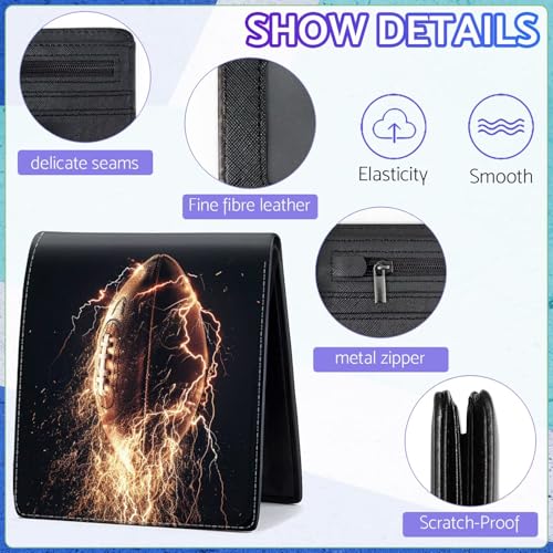 Image of Boys Wallet for Teens, Cool Kids Wallet for Boys Ages 8-10 9-12 11-15, Funny Football Leather Bifold Rfid Blocking, Coin Pocket Id Window for Teen Men Youth Guys Birthday Christmas Gifts