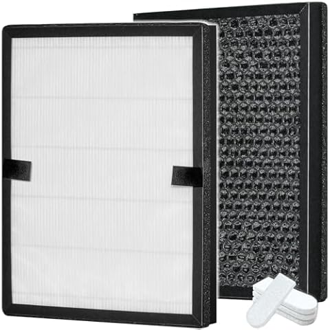 WOCASE 2-Pack True H13 HEPA E-200 Filter Replacement Compatible with Lunino E-200 Air Cleaner Purifier,E 200 Filter + Aromatherapy Tablets Cover